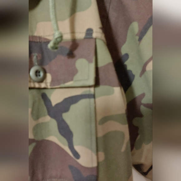 Camouflage Print Coat with Hood and Drawstring Waist - Picture 5 of 10